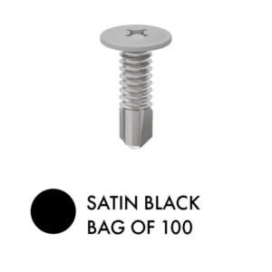 Slat Self Drilling Tek Screws 100 pcs Black 10g x 16mm