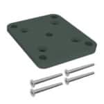 Flat Top Post Base Plate Set Grey 65mm x 65mm