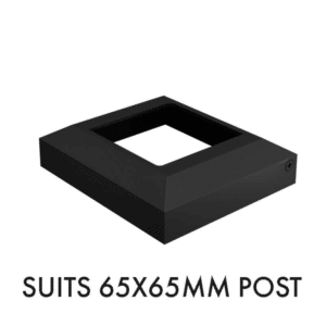 Flat Top Two Part Domical Cover Black 65mm x 65mm