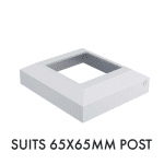 Flat Top Two Part Domical Cover White 65mm x 65mm