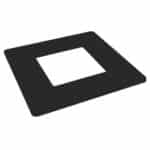 Flat Top Post Dress Ring Black 65mm x 65mm