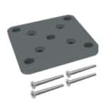 Flat Top Post Base Plate Set Black 50mm x 50mm