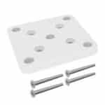 Flat Top Post Base Plate Set White 50mm x 50mm