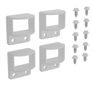 Flat Top Horiz Brackets – 4 pcs White