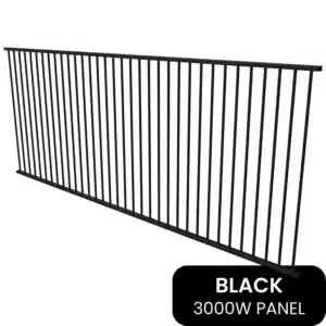 Flat Top PoolSafe Panel Black 1200H x 3000W