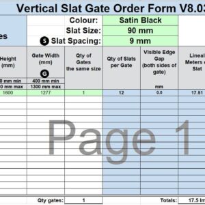 CTS 90mm Slat Gate- Black- Jenny