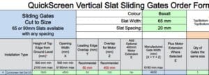 Vertical Sliding Gate - 1600mmH x 4500mmW - Lena - DIY Fencing Supply. - Perth - Instant Quote - Live Support