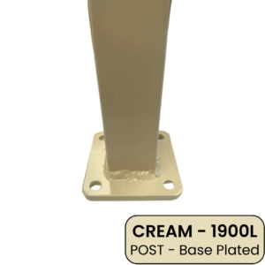 Flat Top Post w/ Base & Cap Cream 65mm x 65mm x 1900L