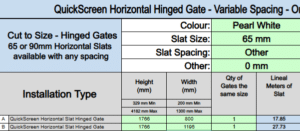 Custom Slat Double Gate – Jamie - W Custom Slat Double Gate – Jamie - W - DIY Fencing Supply. - Perth - Instant Quote - Live Support