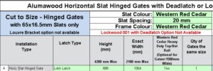 Custom Slat Gate – JAYDEN - WRC - DIY Fencing Supply. - Perth - Instant Quote - Live Support