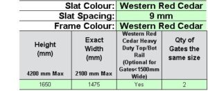 Custom Slat Gate – Greg - WRC Custom Slat Gate – Greg - WRC - DIY Fencing Supply. - Perth - Instant Quote - Live Support