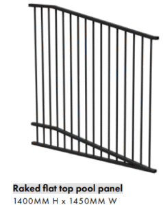 Flat Top Raked Panel 1400H x 1450W