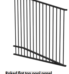 Flat Top Raked Panel - 1200H x 1400H x 1450W - BLACK