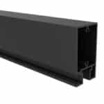 Slat Quickscreen Horiz Gate Rail Black 65mm x 50mm x 4800L