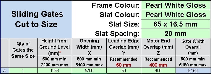 Cut to Size - Horizontal Slat Sliding Gate – Sam - White Cut to Size - Horizontal Slat Sliding Gate – Sam - White - DIY Fencing Supply. - Perth - Instant Quote - Live Support