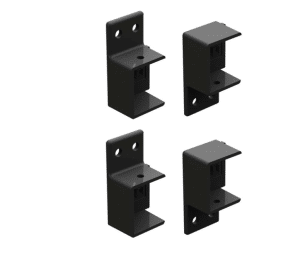 FastFit- Bracket OPEN- 40x40mm-4PK-Black - DIY Fencing Supply. - Perth - Instant Quote - Live Support