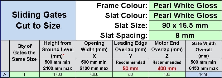 Cut to Size - Horizontal Slat Sliding Gate – Le - White Cut to Size - Horizontal Slat Sliding Gate – Le - White - DIY Fencing Supply. - Perth - Instant Quote - Live Support