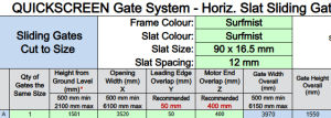 Cut to Size - Horizontal Slat Sliding Gate – Genevieve - SM - 90mm - DIY Fencing Supply. - Perth - Instant Quote - Live Support