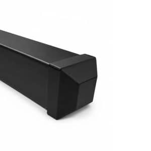 Flat Top Post Black 65mm x 65mm x 2400L